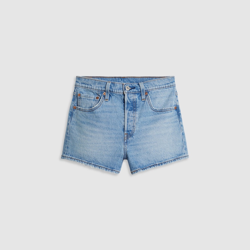 NEW Levis 501 Original Stretch Denim Jean Shorts Light Wash High Rise Size 26